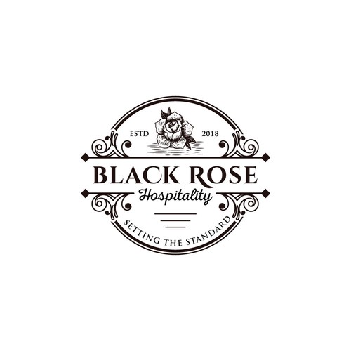 Rose brand with the title 'Vintage logo for restaurant '