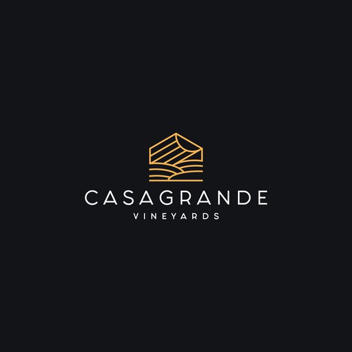 Hill design with the title 'Simple Line Art Logo'