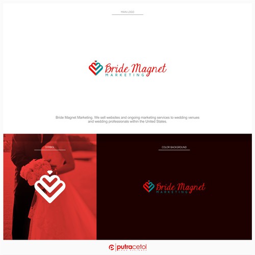 Bridal design with the title 'Bride Magnet Marketing'