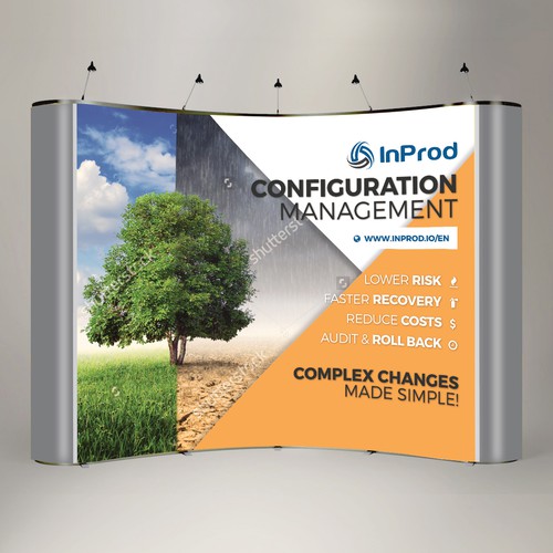 Backdrop design with the title 'Exhibition wall artwork'