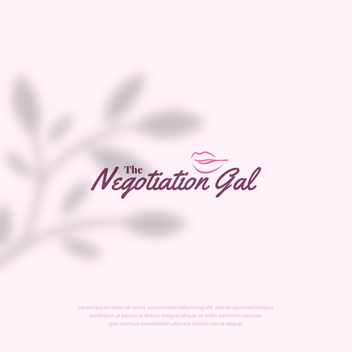 Dating app logo with the title 'The Negotiation Gal Logo Design'