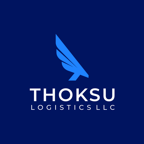 Logistics logo with the title 'A forward moving logo for a new generation logistics company.'
