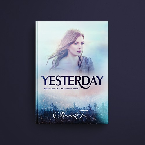 Romantic book cover with the title 'Time Travel Romantic Suspense Book Cover'