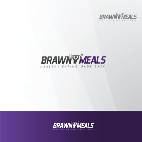 Meal logo with the title 'Logo concept for Brawny Meals'