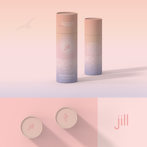 Pink packaging with the title 'Paper Tube Design'