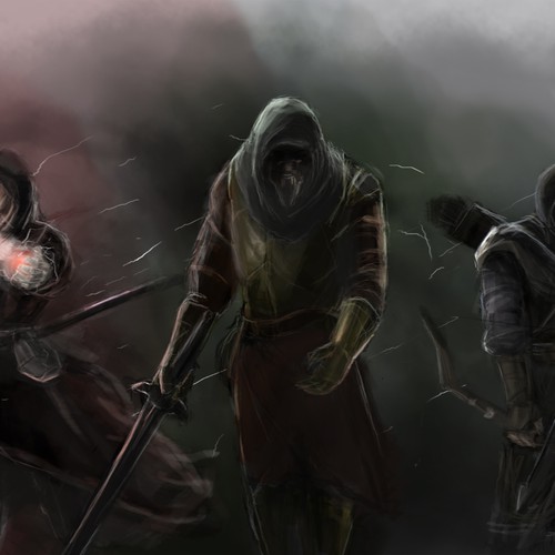 RPG design with the title 'Warriors RPG'