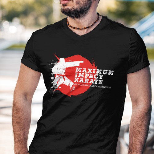 Karate design with the title 't-shirt'