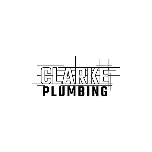 Blueprint design with the title 'Clarke Plumbing'