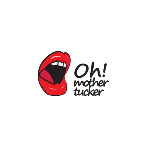 Lips design with the title 'playful logo for Oh, mother tucker'