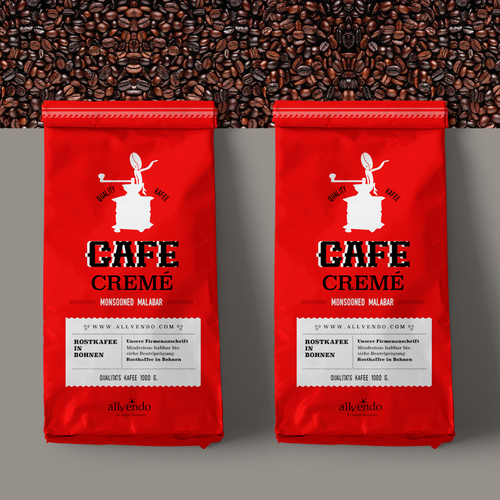 Typographic design with the title 'Cafe Cremé'