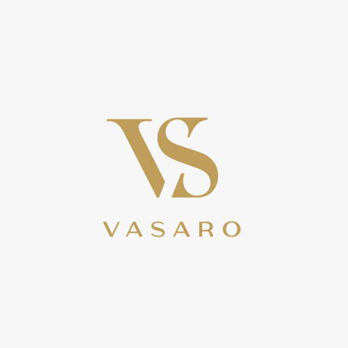 Vs logo with the title 'VASARO'