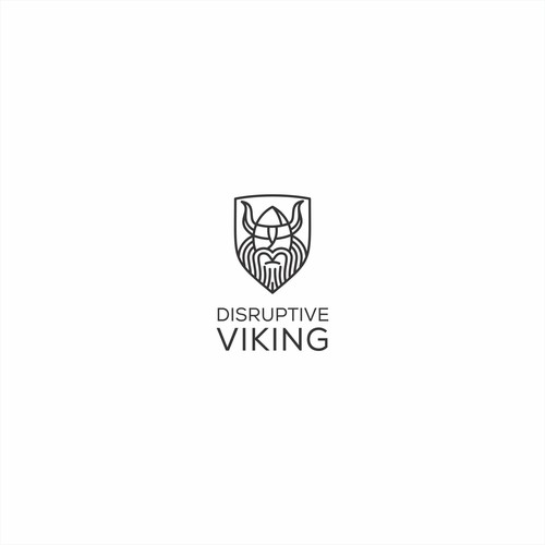 Viking ship logo with the title 'Viking Logo'