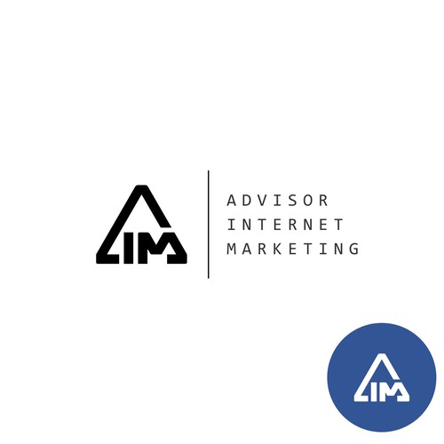 Advisor design with the title 'modern logo for internet marketing'