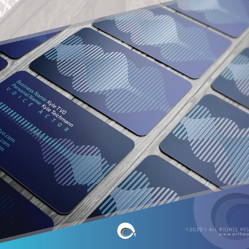 Movie design with the title 'Business card for commercial voice actor '