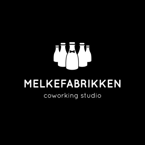 People design with the title 'simple and clear logo for a coworking studio'