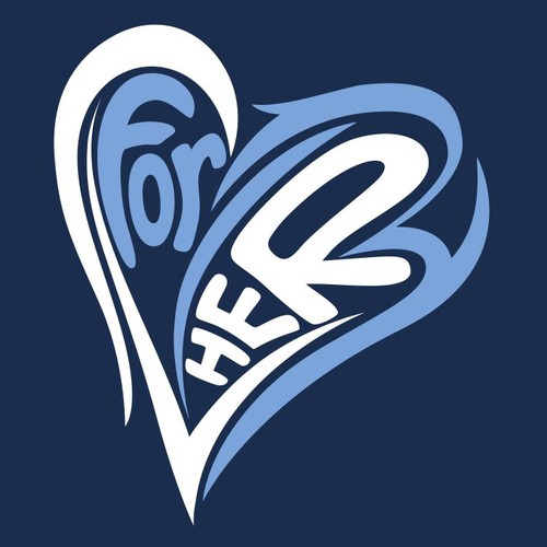 Lettering t-shirt with the title 'FOR HER Typography'