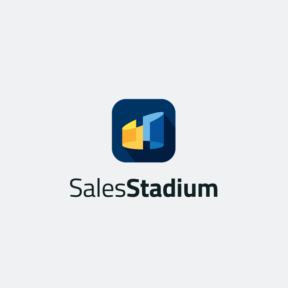 Stadium logo with the title 'Iconic Logo for Sales Stadium'