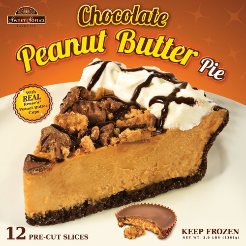 Pie design with the title 'Chocolate Peanut Butter Pie'