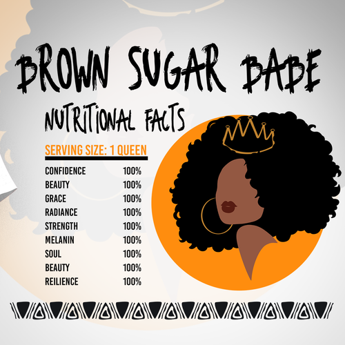 Queen design with the title 'Brown Sugar Babe T-shirt design'