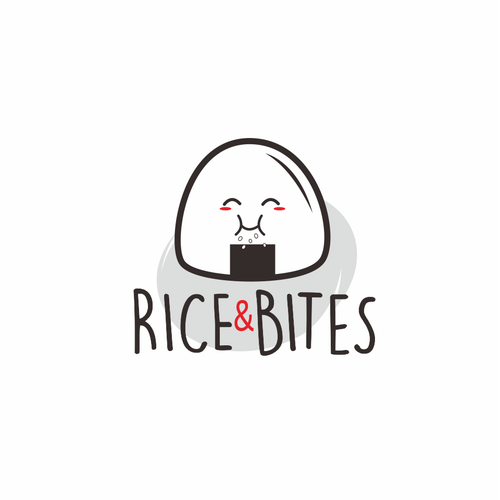 Rice logo with the title 'logo for onigiri food'