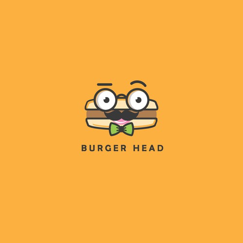 Mustache logo with the title 'Logo concept for trendy new restaurant.'