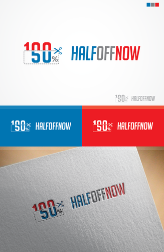 Coupon company logo with the title 'HalfoffNow'