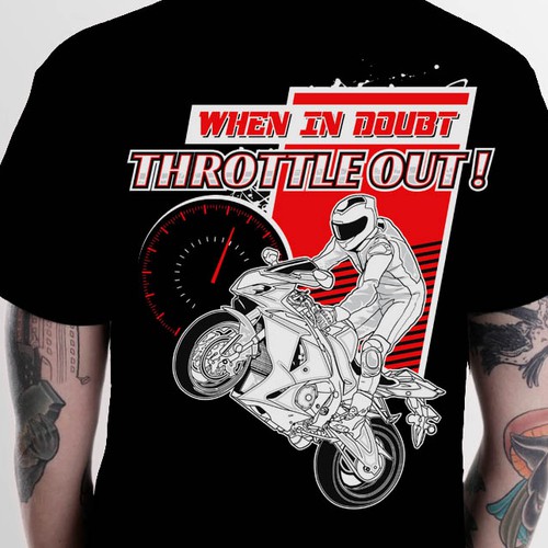 Motorcycle t-shirt with the title 'Sportbike T-SHIRT'