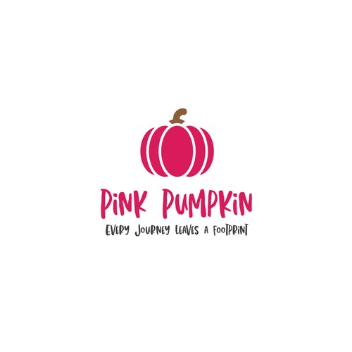 Casual logo with the title 'Logo design for 'Pink Pumpkin' Blog'
