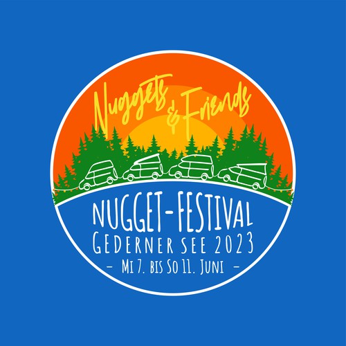 One line design with the title 'Nugget Festival logo'