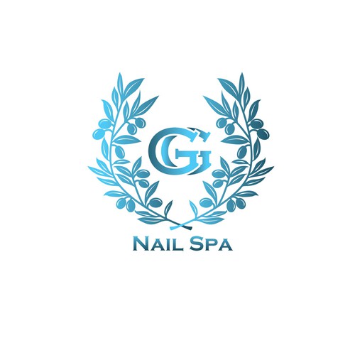 Nail salon logo with the title 'Greek Goddess Nail Spa '
