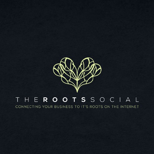 Tree root logo with the title 'The Roots Social'