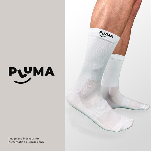 Activewear logo with the title 'PLUMA Minimal Logo Concept'