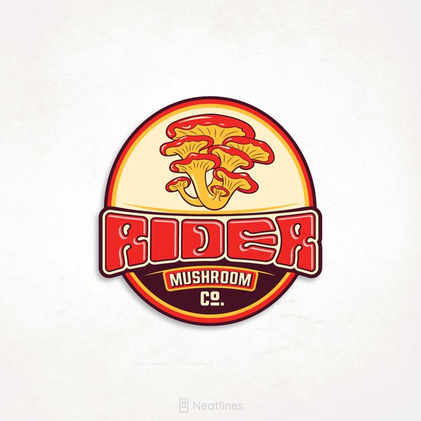 Mushroom design with the title 'Emblem logo '