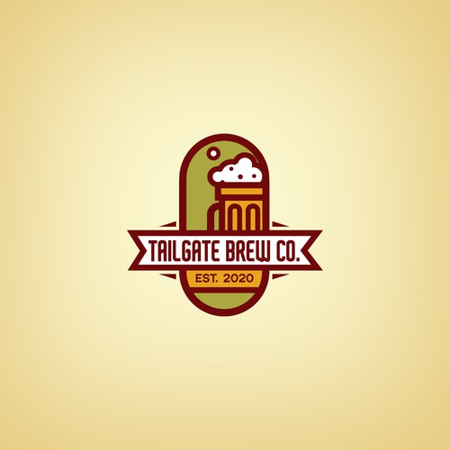 Mug logo with the title 'beer logo concept'