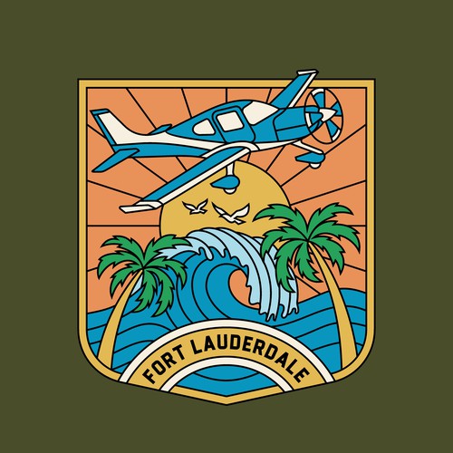 Badge design with the title 'Apparel Badge'