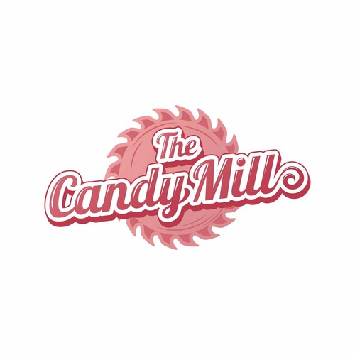 Candy store logo with the title 'The Candy Mill Logo Shop'
