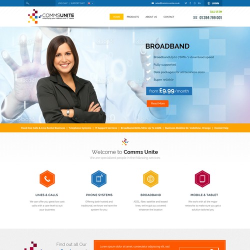 Corporate website with the title 'Exciting Fresh Tech Company Web Design'