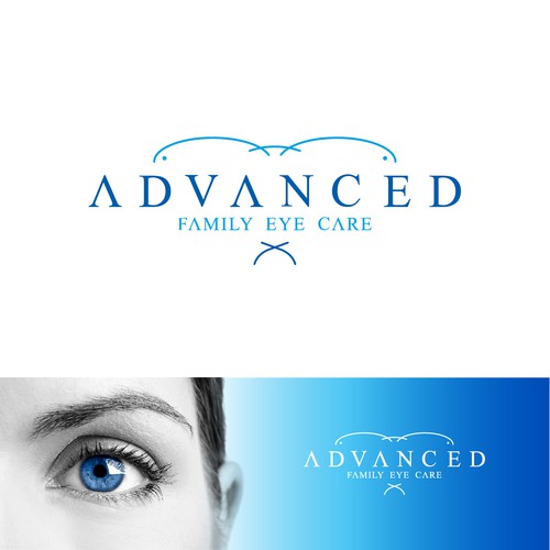 Eyeglass logo with the title 'advanced'