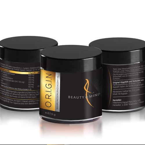 Beauty salon design with the title 'Label Design for Beauty Product'