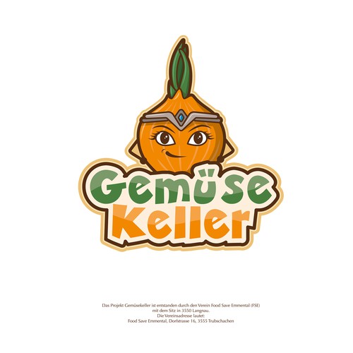 Onion design with the title 'Logo for Vegetable cellar'