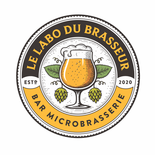 Bar design with the title 'Le Labo du Brasseur'