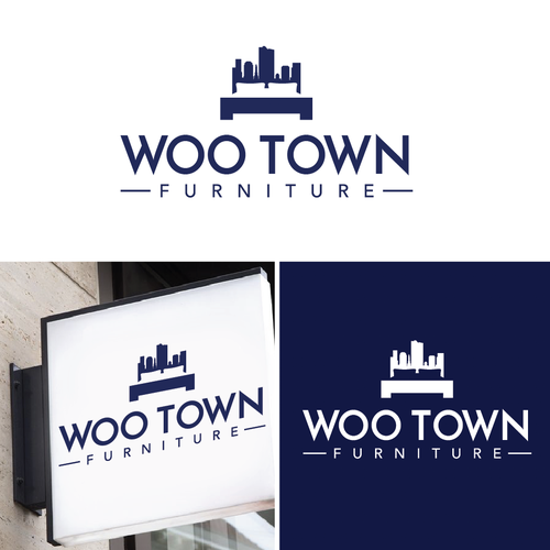 Mattress logo with the title 'Bold, Instant Identity Logo for a Furniture Store'