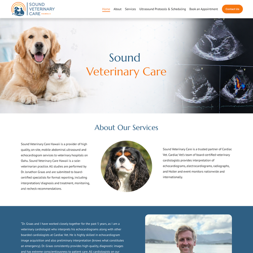 Design with the title 'Sound Vet Care in Hawaii Design'