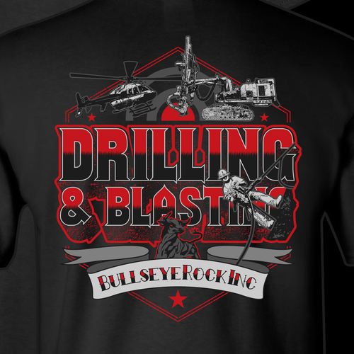 Construction t-shirt with the title 'BullseyeRockInc'