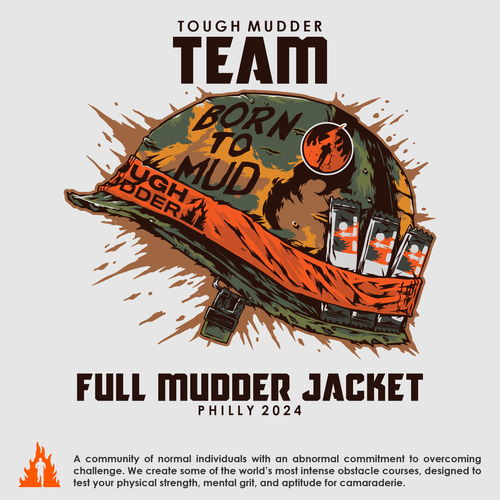 Jacket design with the title 'Tough Mudder'