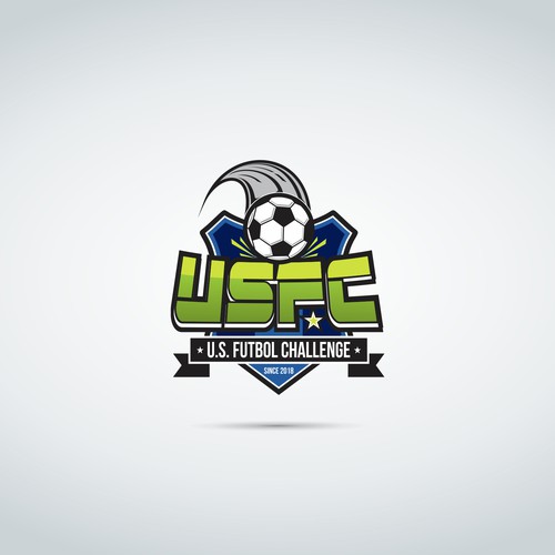 Futbol logo with the title 'usfc  logo desing'