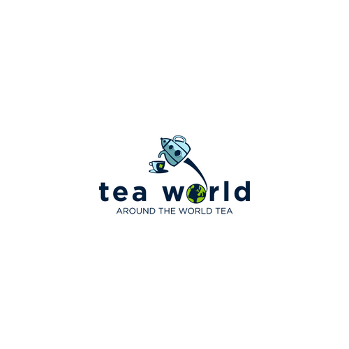 Teapot design with the title 'tea company logo design'