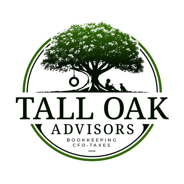 Bookkeeping logo with the title 'Tall Oak Advisors'