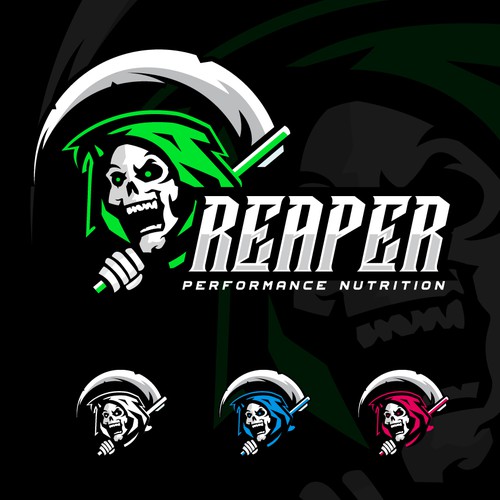 Death design with the title 'Grim Reaper Design for a Nutrition Company'