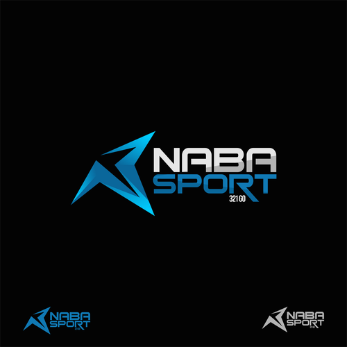 Blue and gray logo with the title 'Logo Design'